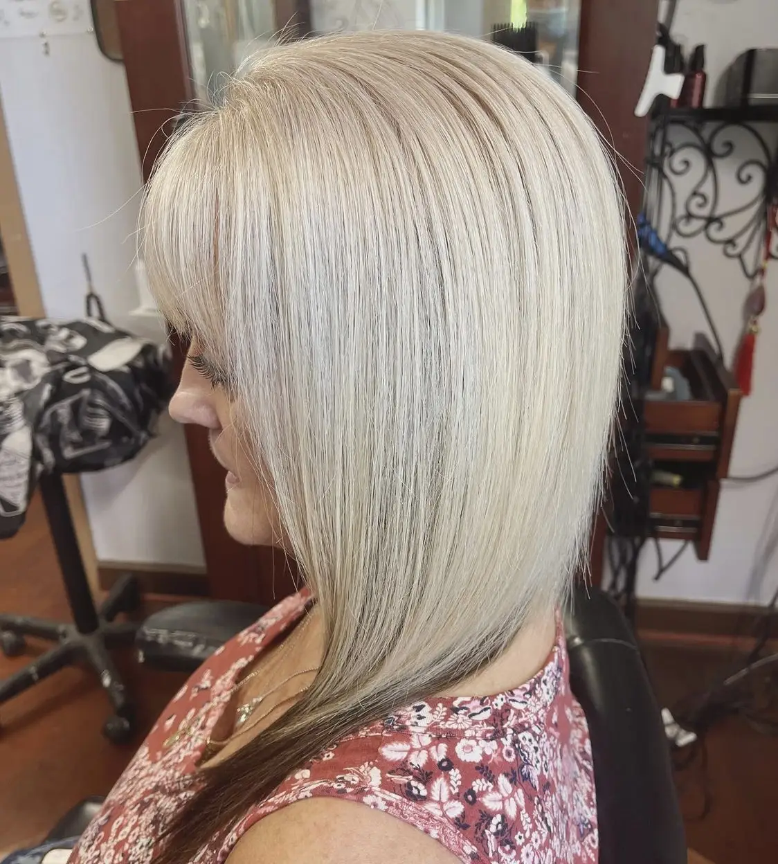 Grey coverage and blonde toning